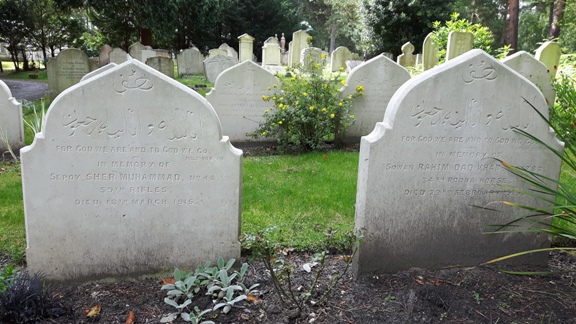 Soldiers buried in the Old Muslim burial ground, Brookwood Cemetery