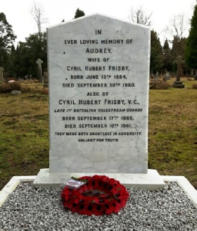 The grave of Cyril Hubert Frisby VC Brookwood Cemetery