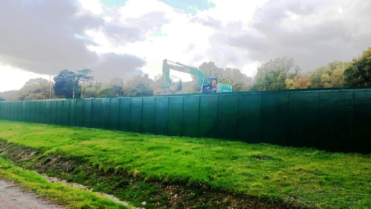 The HS2 plot at Brookwood in October 2020