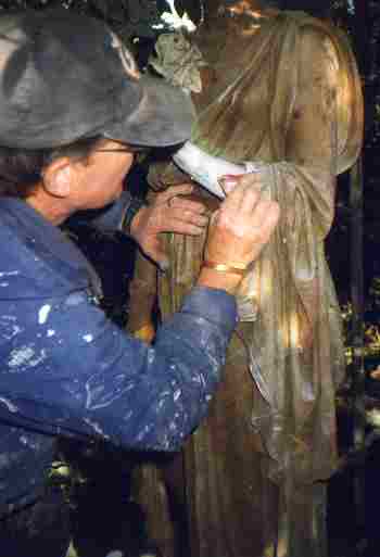The restoration of the statue of Eline Falkiner by Peter Sleath